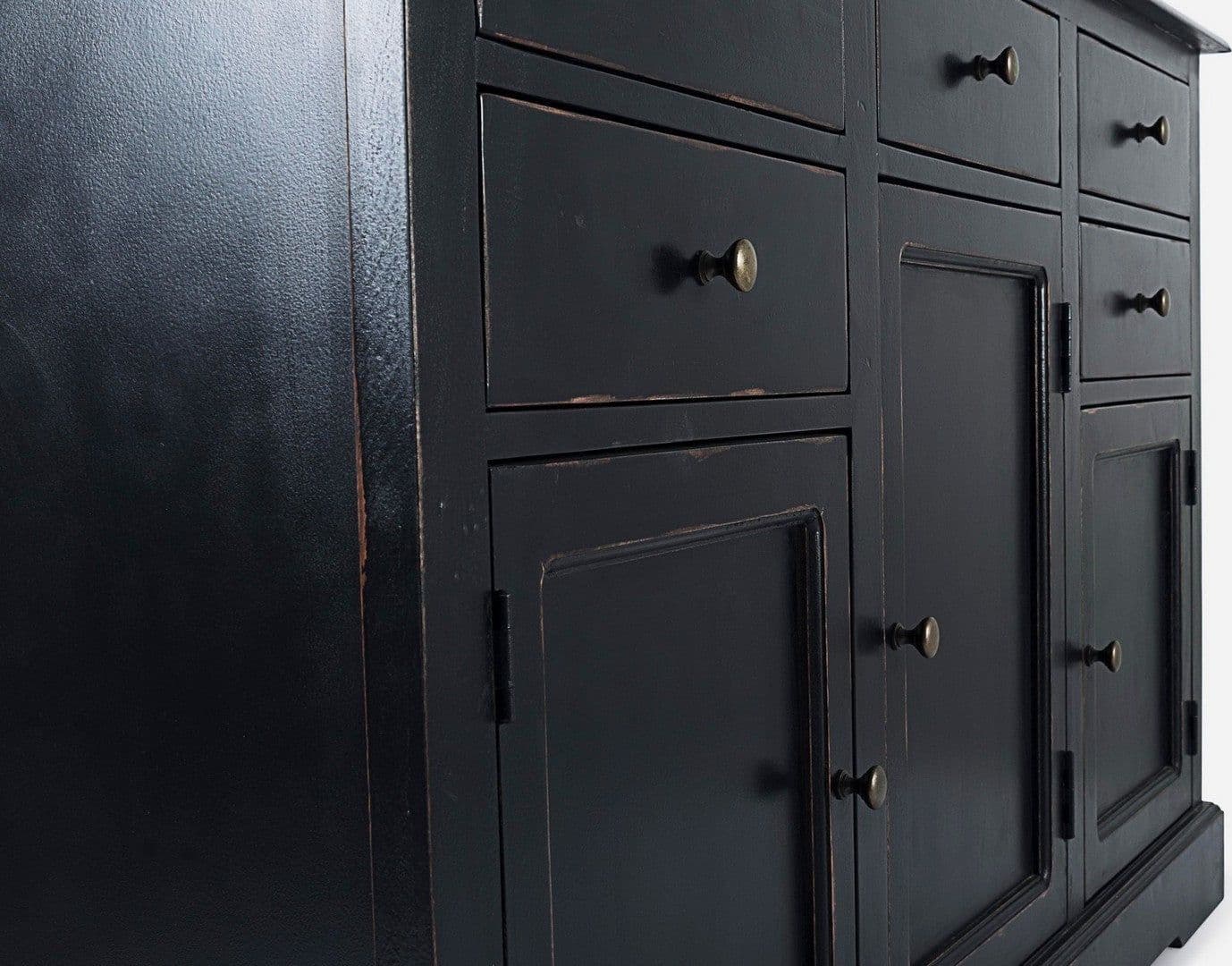 Credenza "Jefferson" con struttura in legno di mango, finitura anticata, stile classico - 14