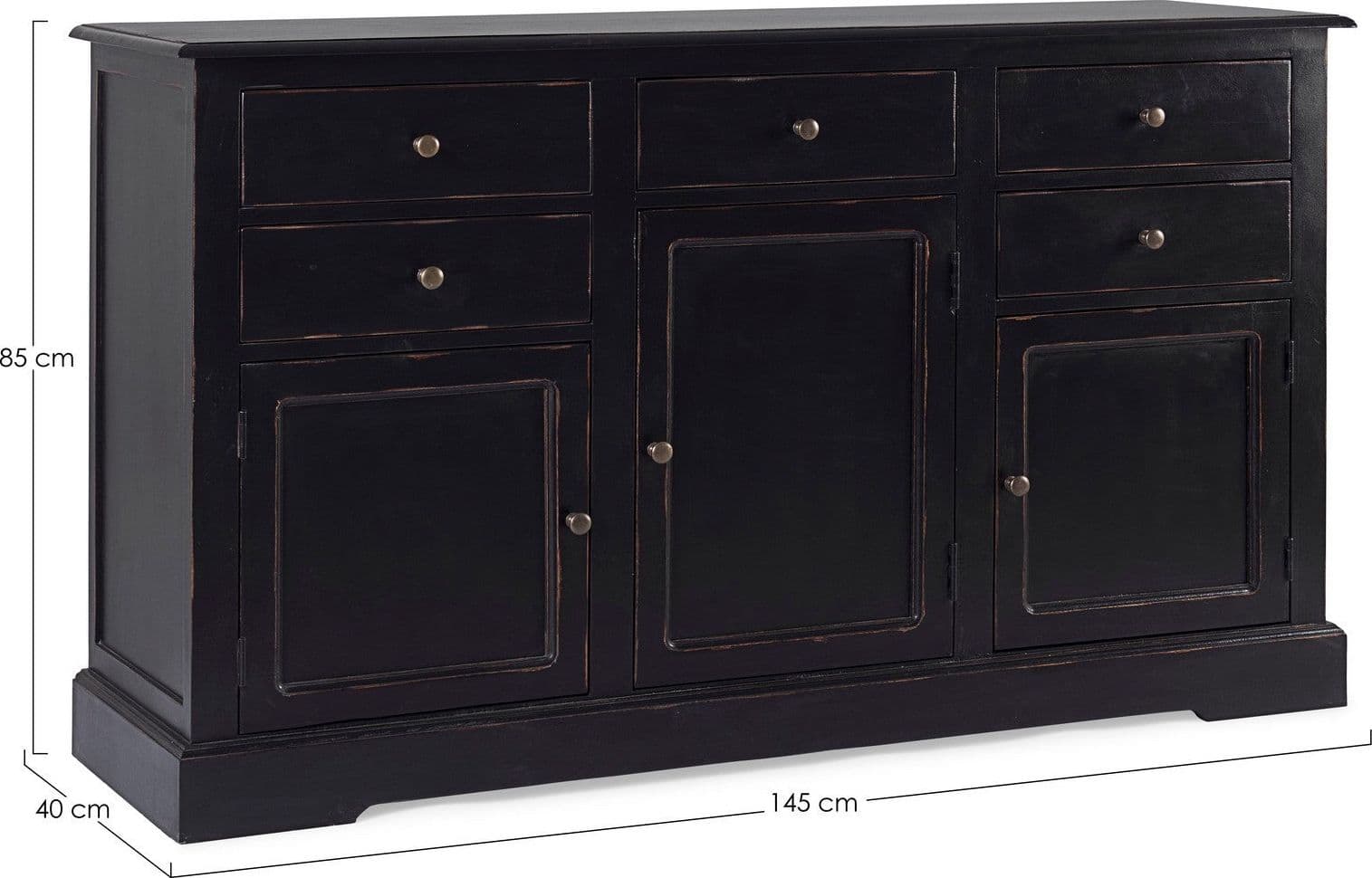 Credenza "Jefferson" con struttura in legno di mango, finitura anticata, stile classico - 10