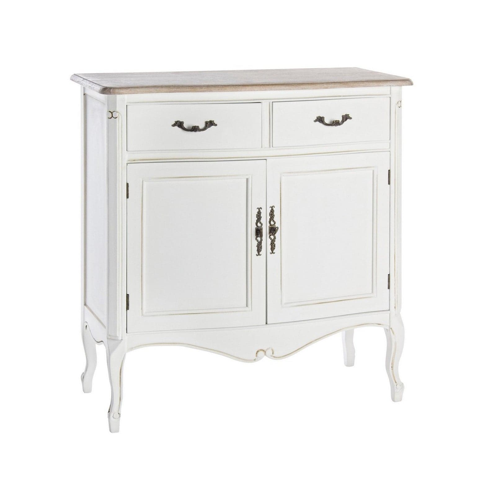 Credenza "Justine" 2 ante e 2 cassetti, con struttura in legno Paulownia, stile classico in Credenze Decor Space - Altamura, commercioVirtuoso.it