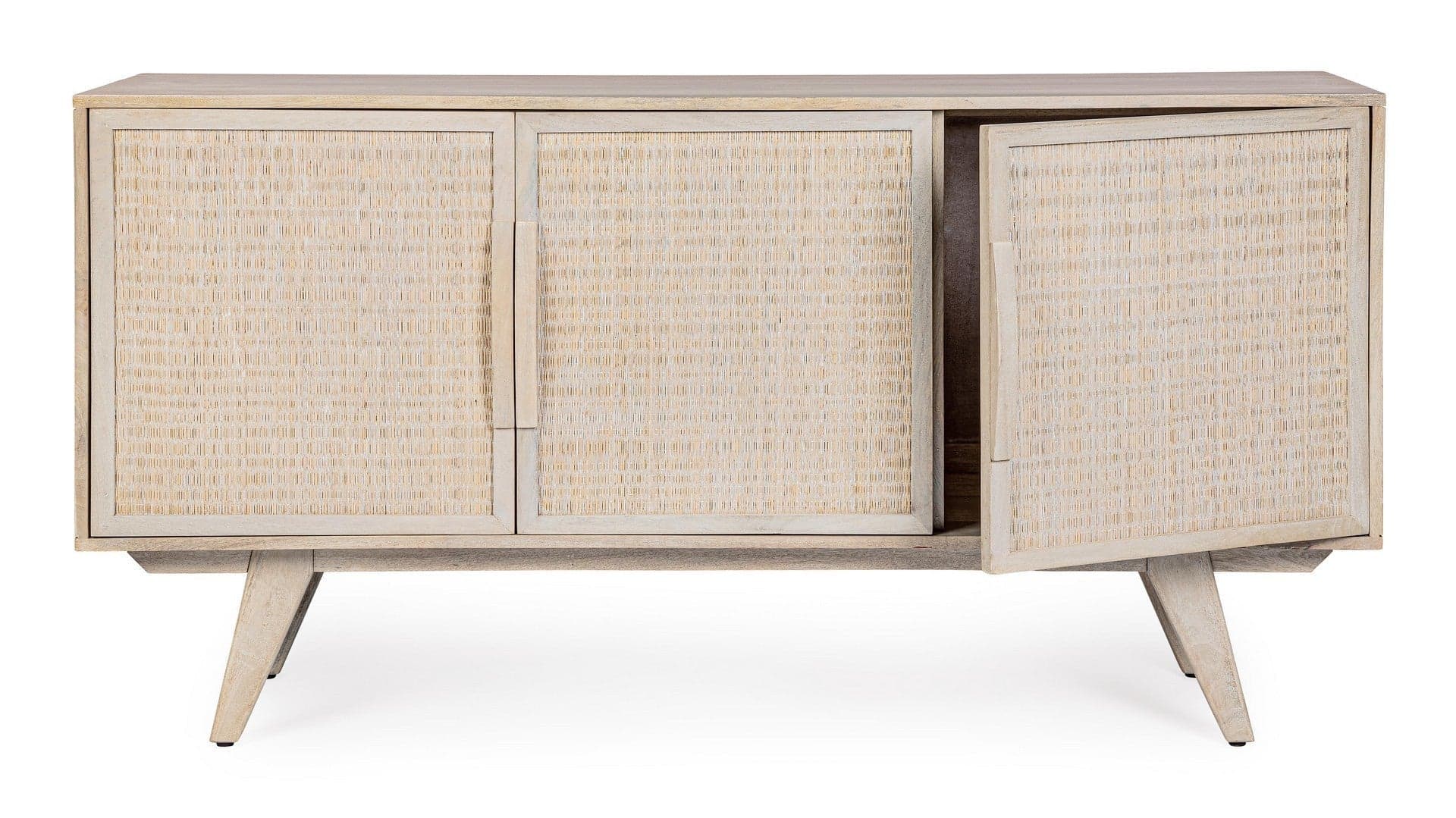 Credenza "Sahana" con struttura in legno di mango, schienale e fondo cassetti in mdf in Credenze Decor Space - Altamura, commercioVirtuoso.it
