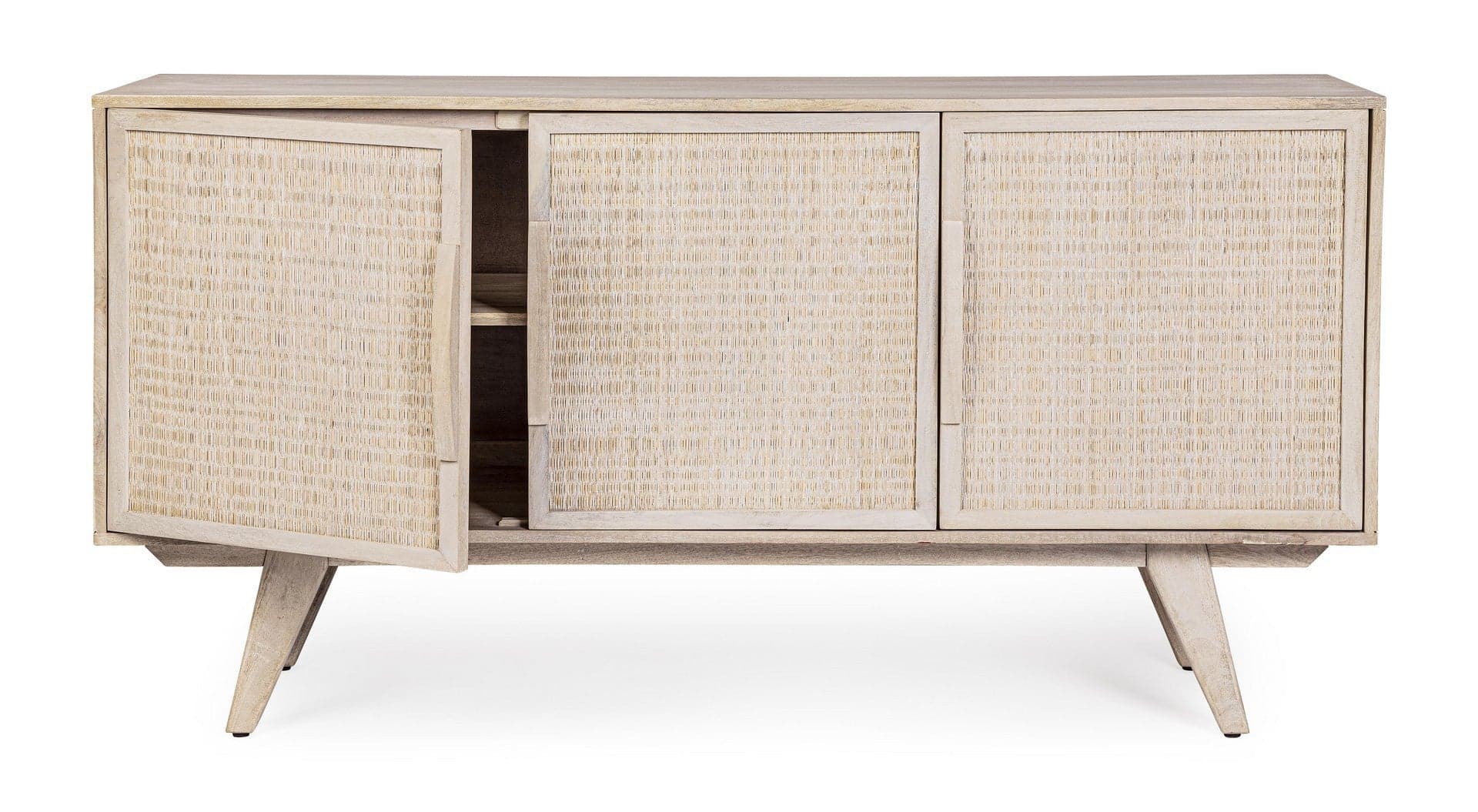 Credenza "Sahana" con struttura in legno di mango, schienale e fondo cassetti in mdf in Credenze Decor Space - Altamura, commercioVirtuoso.it