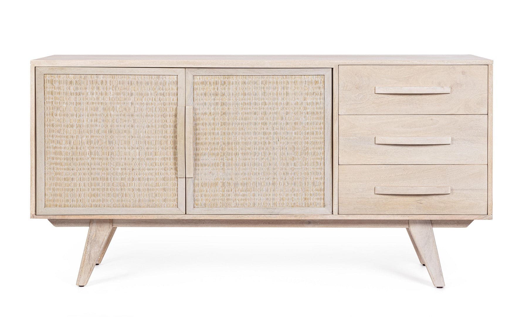Credenza "Sahana" con struttura in legno di mango, schienale e fondo cassetti in mdf in Credenze Decor Space - Altamura, commercioVirtuoso.it