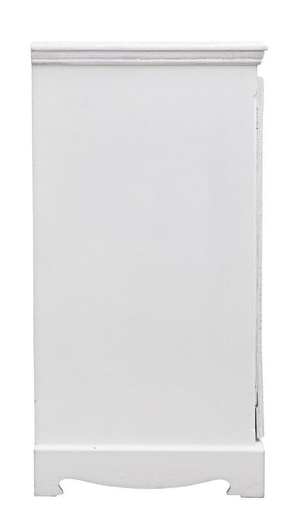 Credenza "Blanc" con struttura in MDF, finitura bianca opaca, effetto decapato, stile classico in Credenze Decor Space - Altamura, commercioVirtuoso.it