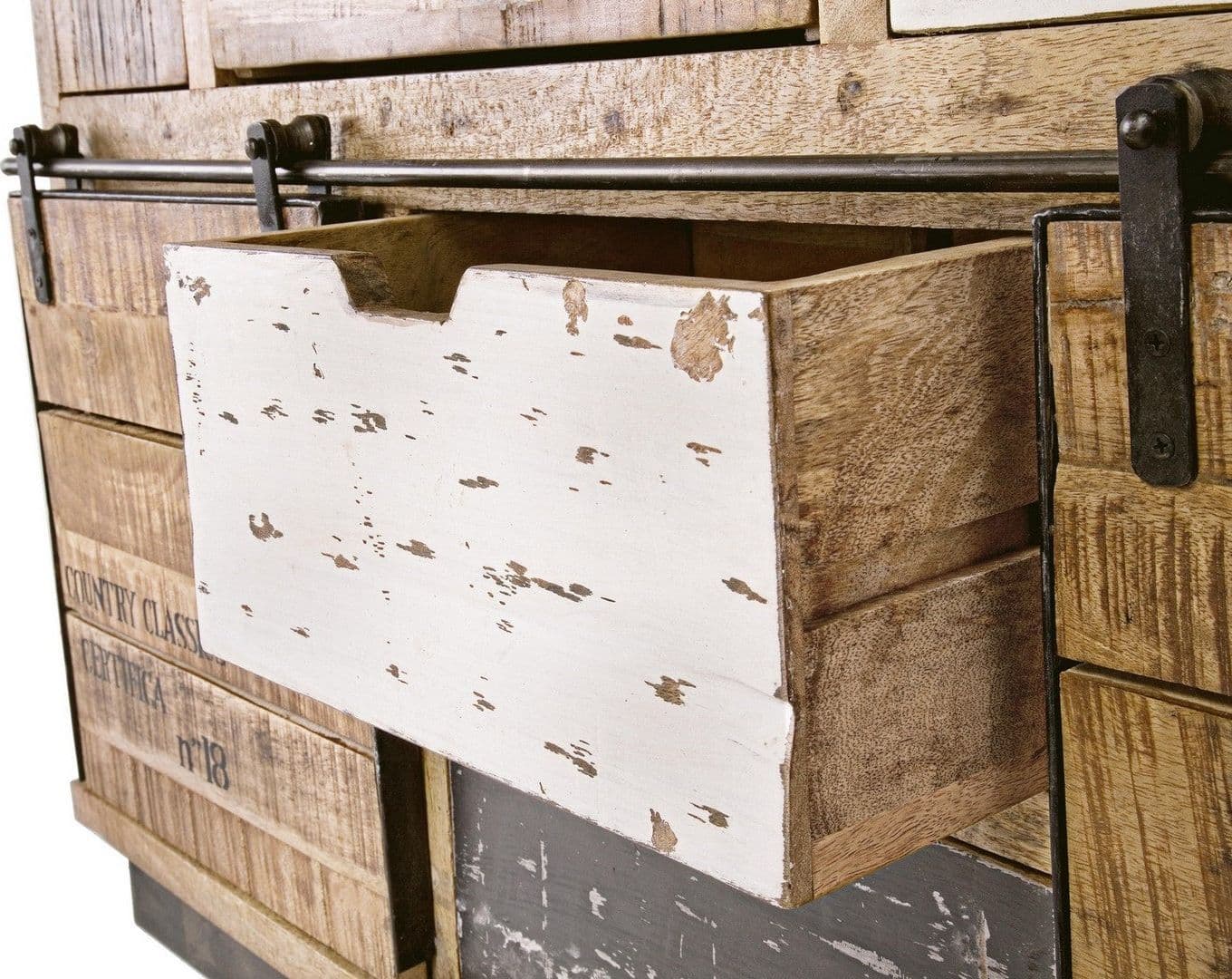 Credenza "Tudor" con struttura in mango e base in acciaio, stile industriale in Credenze Decor Space - Altamura, commercioVirtuoso.it