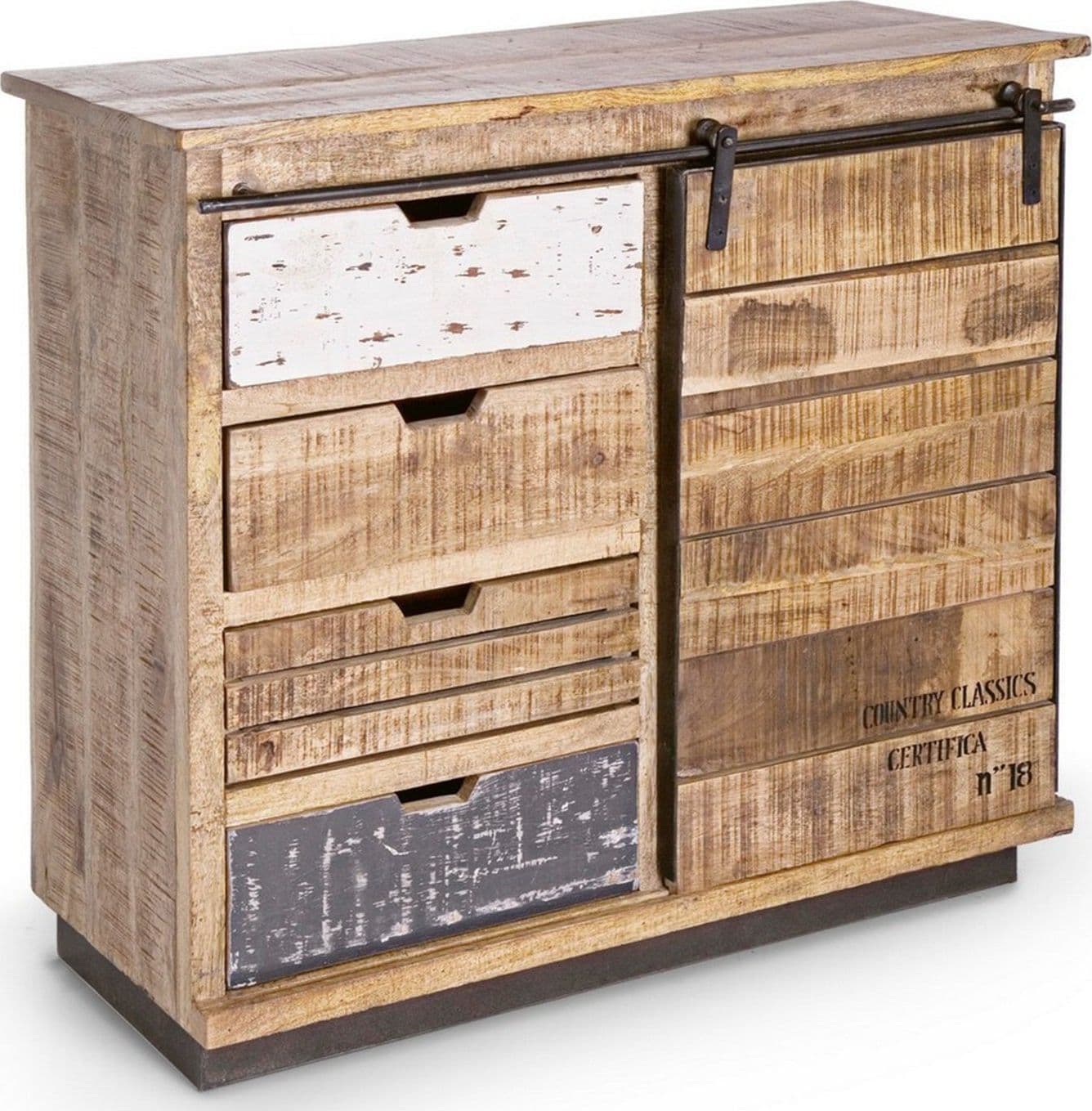 Credenza "Tudor" con struttura in mango e base in acciaio, stile industriale in Credenze Decor Space - Altamura, commercioVirtuoso.it