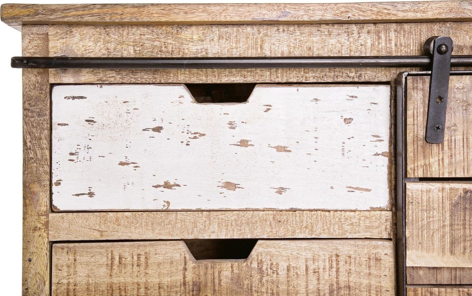 Credenza "Tudor" con struttura in mango e base in acciaio, stile industriale - 26