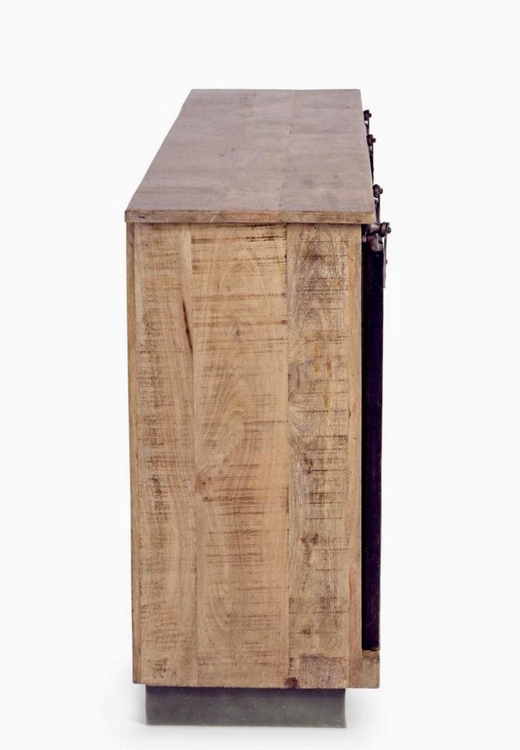 Credenza "Tudor" con struttura in mango e base in acciaio, stile industriale in Credenze Decor Space - Altamura, commercioVirtuoso.it