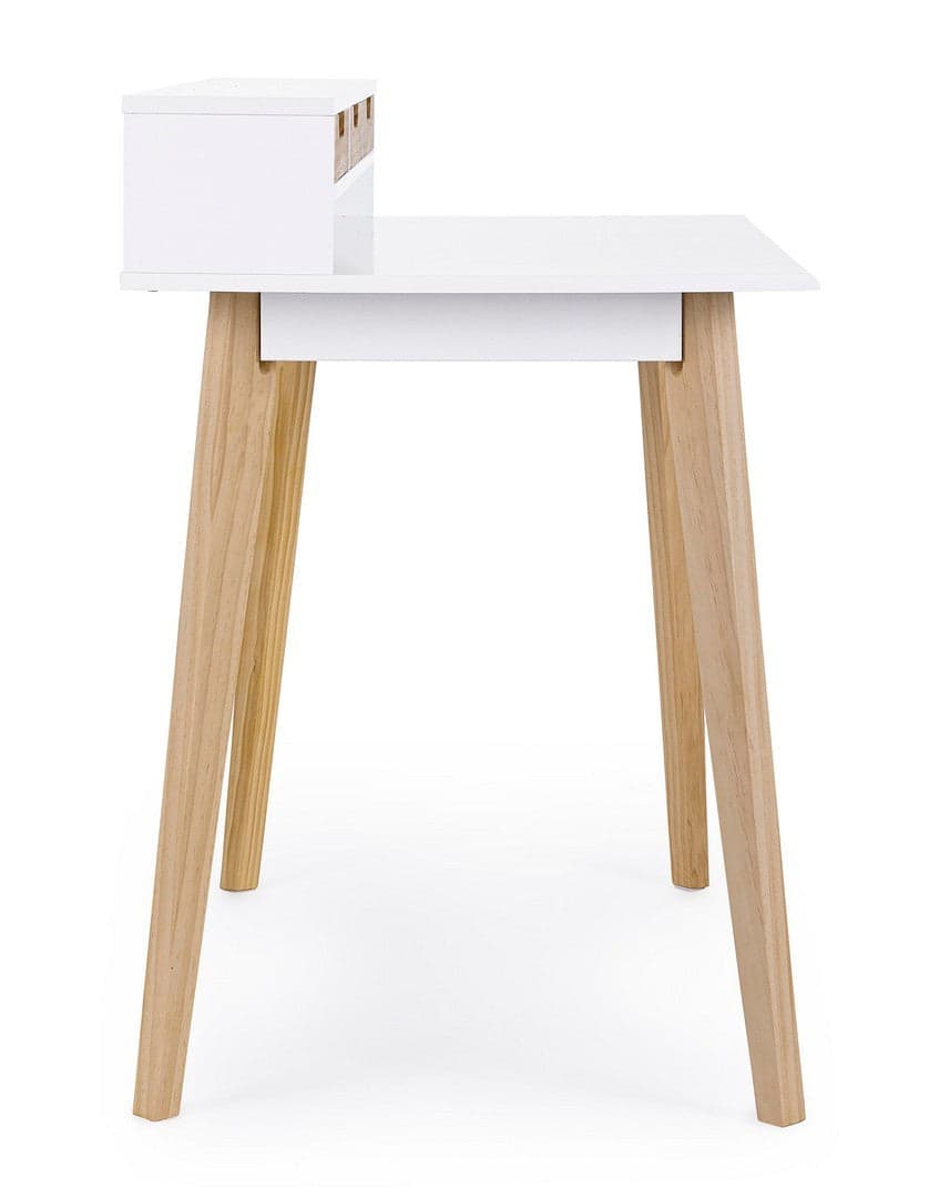 Scrivania "Toronto" con 3 cassetti, gambe in legno di pino, piano in MDF, 110 x 60 cm in Postazioni di lavoro per computer Decor Space - Altamura, commercioVirtuoso.it