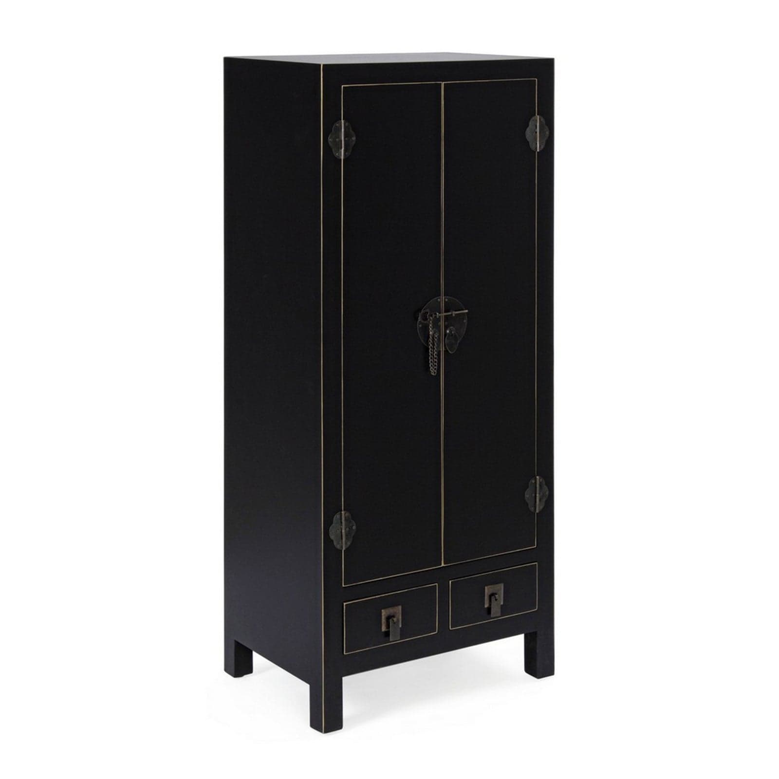 Mobile "Pechino", struttura in legno MDF, finitura a base di nitrocellulosa, maniglie in acciaio - 3