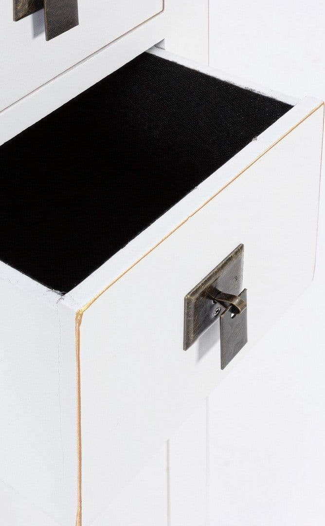 Mobile "Pechino", struttura in legno MDF, finitura a base di nitrocellulosa, maniglie in acciaio - 12