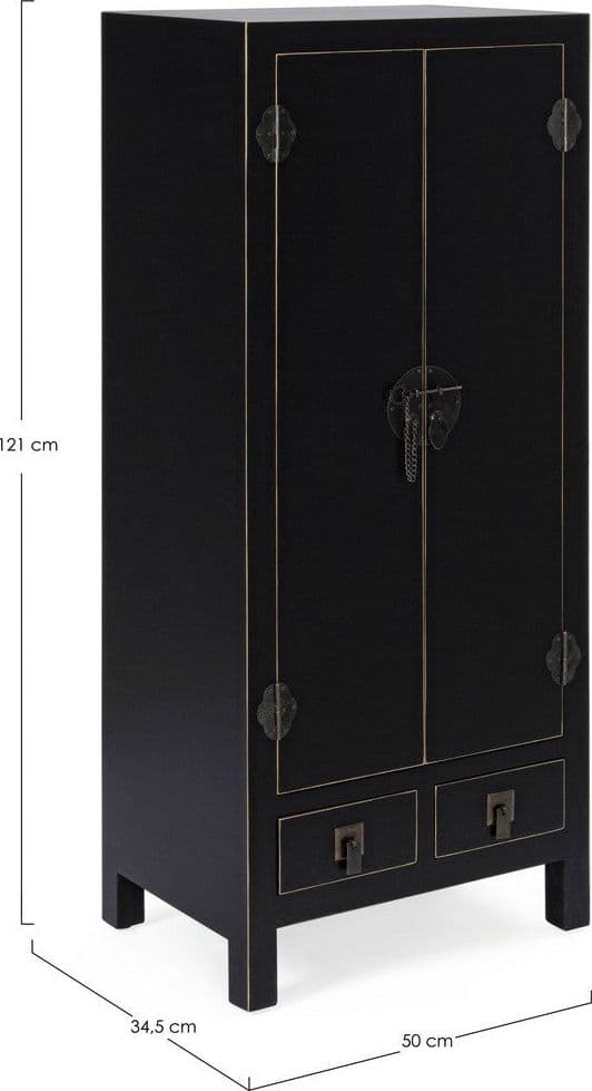 Mobile "Pechino", struttura in legno MDF, finitura a base di nitrocellulosa, maniglie in acciaio - 17