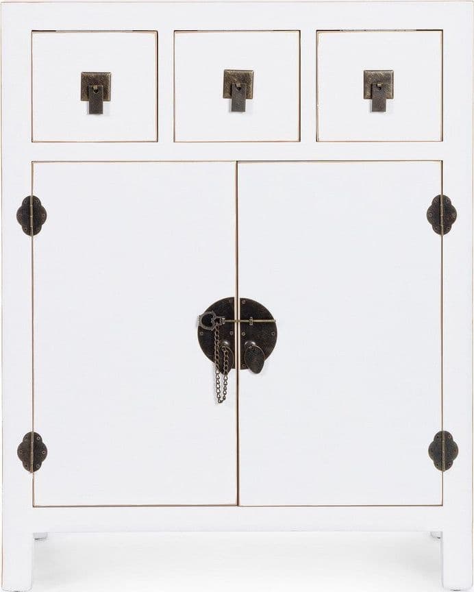 Mobile "Pechino", struttura in legno MDF, finitura a base di nitrocellulosa, maniglie in acciaio - 3