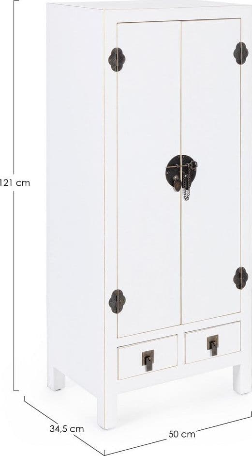 Mobile "Pechino", struttura in legno MDF, finitura a base di nitrocellulosa, maniglie in acciaio - 22