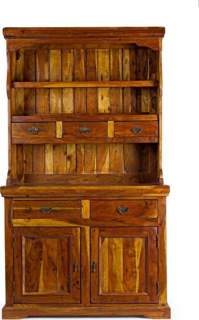 Credenza "Chateaux" in legno di acacia indiano massiccio, con finitura rustica, stile rustico in Credenze Decor Space - Altamura, commercioVirtuoso.it