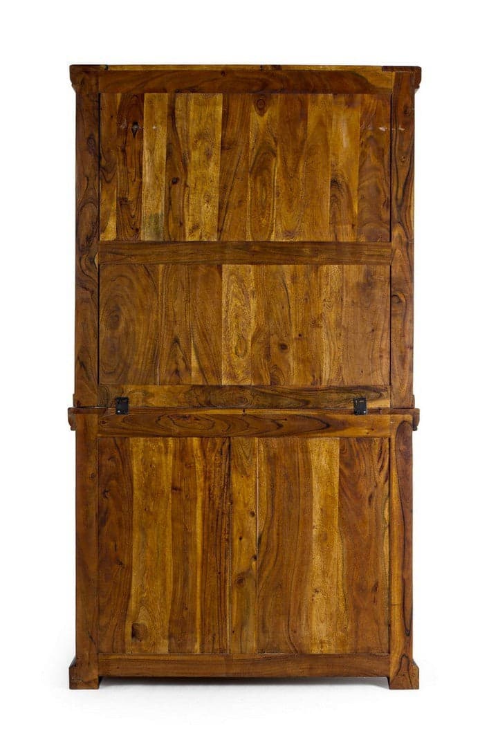 Credenza "Chateaux" in legno di acacia indiano massiccio, con finitura rustica, stile rustico in Credenze Decor Space - Altamura, commercioVirtuoso.it