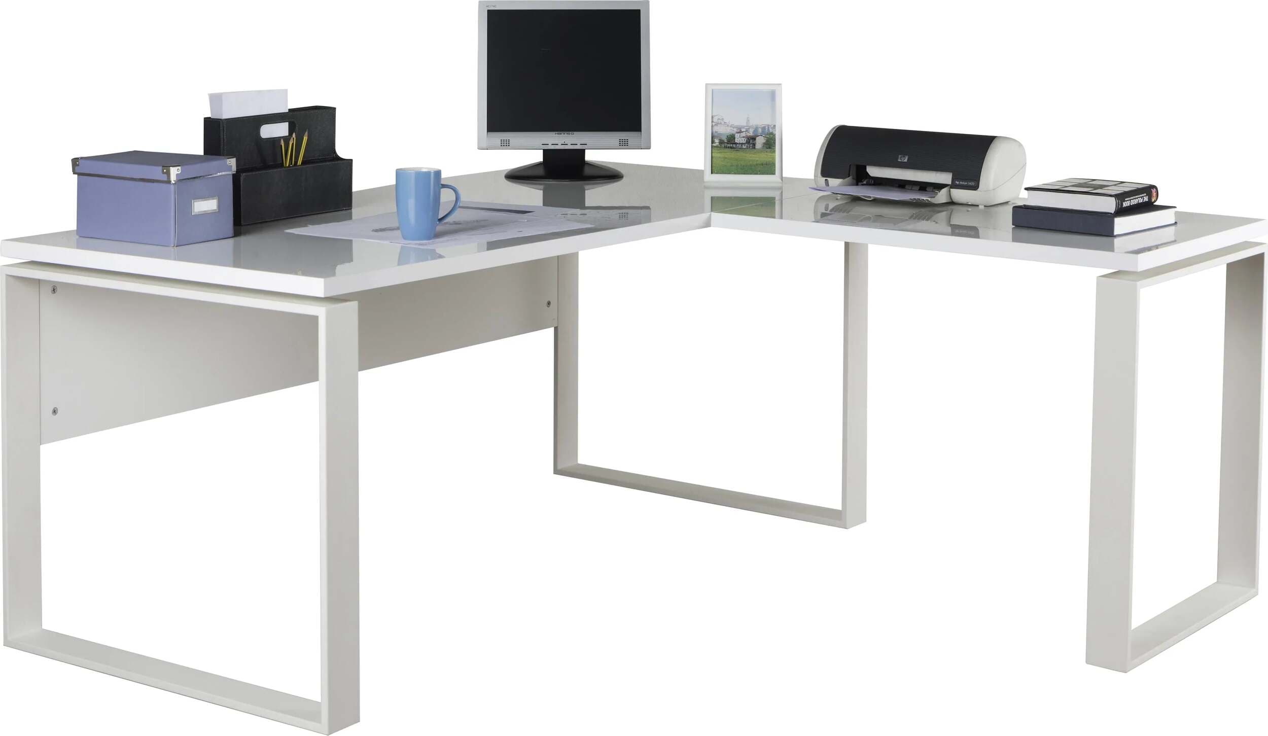 Allungo per scrivania elegante in legno Effetto 3D con piedi in Acciaio da ufficio e stanzetta Casa e cucina/Arredamento/Studio/Scrivanie e postazioni di lavoro/Postazioni di lavoro per computer Decor Space - Altamura, Commerciovirtuoso.it