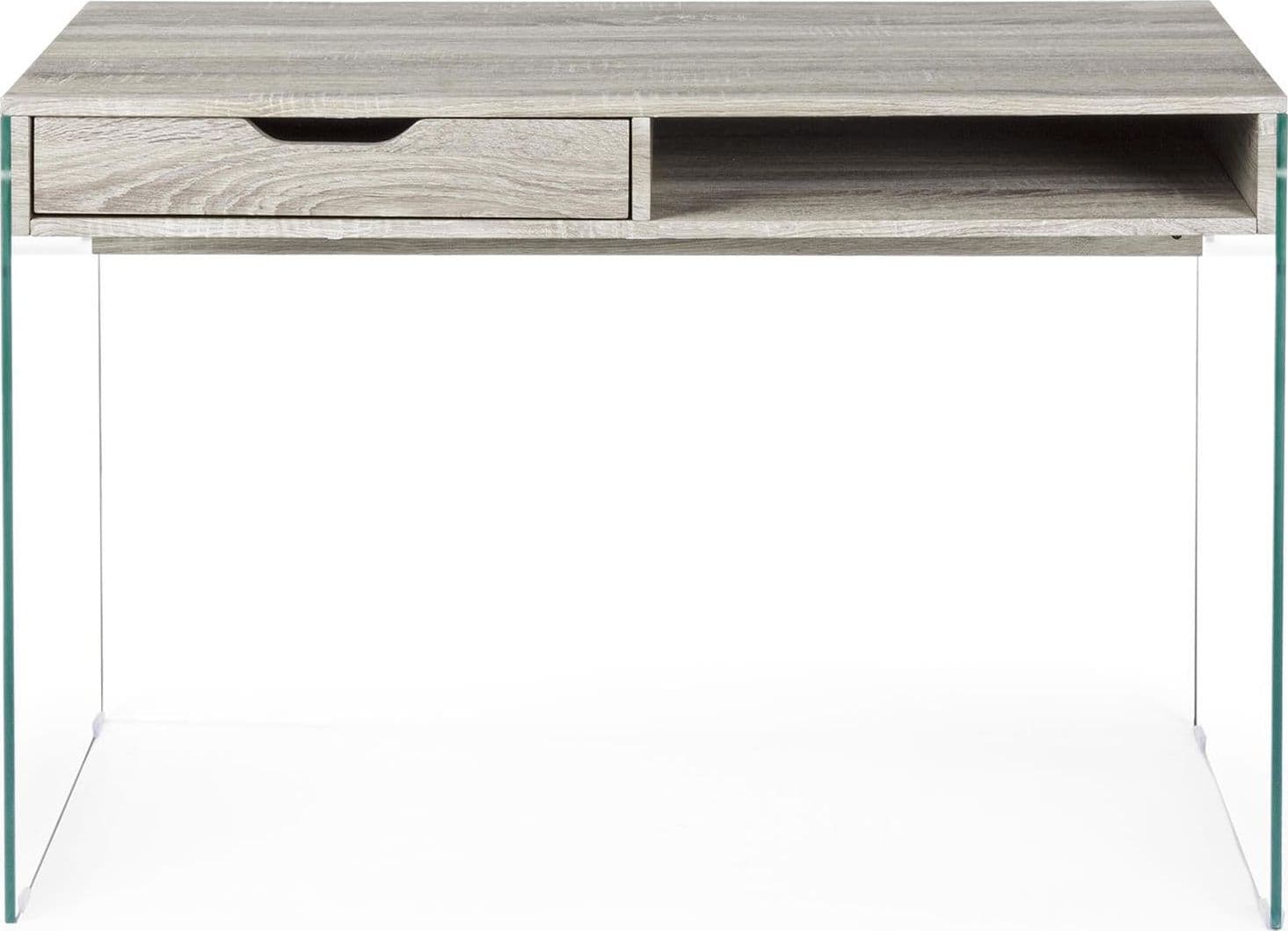 SCRIVANIA ARMOS CON CASSETTI PER COMPUTER PORTA PC DA UFFICIO CAMERETTA IN LEGNO STANZETTA (Taglia unica - NATURAL)