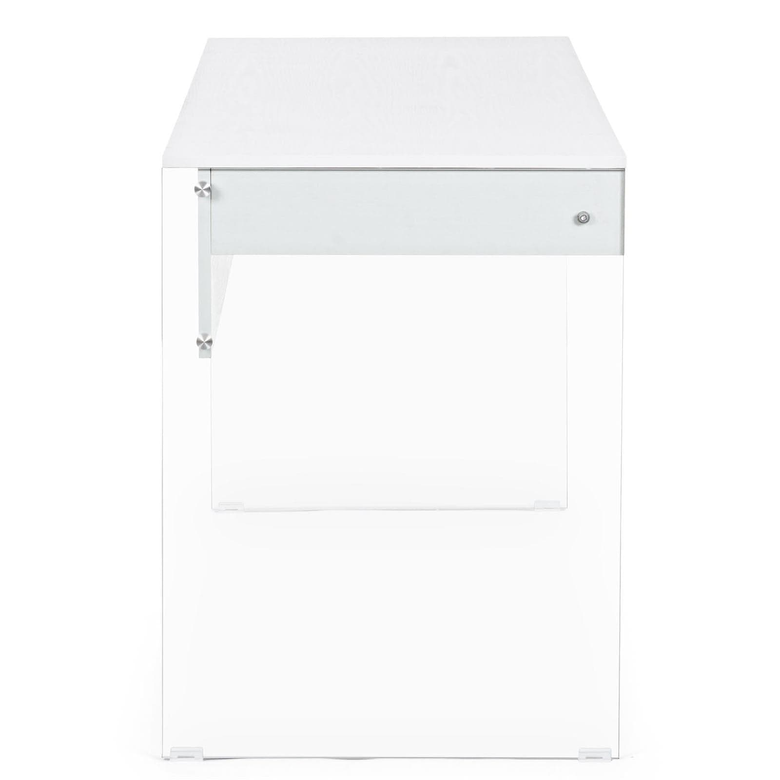 Scrivania "Armos" con cassetti porta pc da ufficio e cameretta in legno 110 cm in Scrivanie Decor Space - Altamura, commercioVirtuoso.it