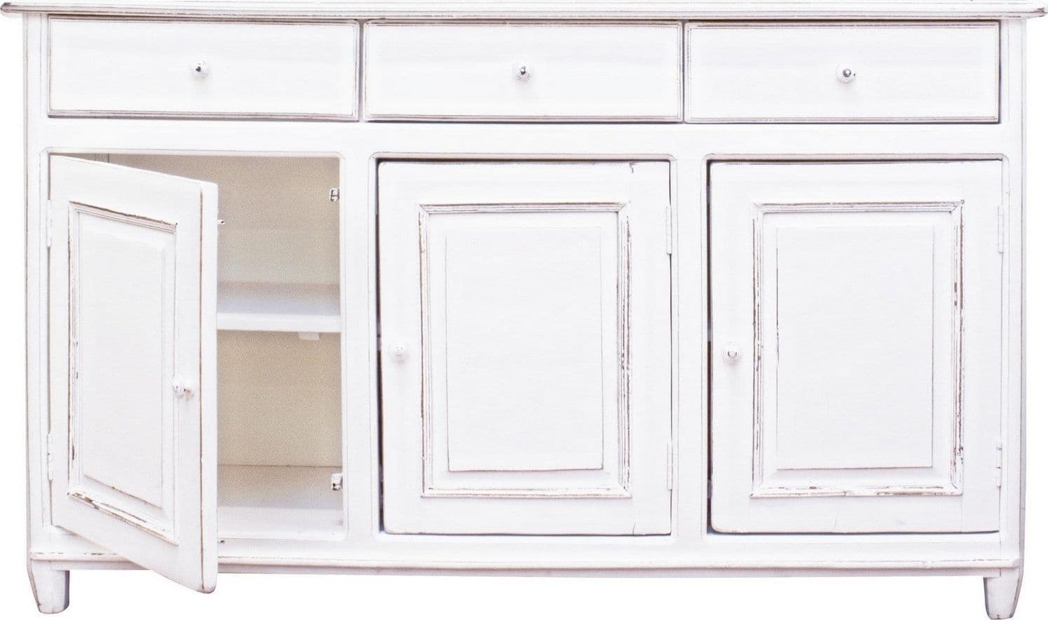 Credenza "Colette" in legno di mango massiccio, con schienali e laterali in mdf, stile rustico in Credenze Decor Space - Altamura, commercioVirtuoso.it