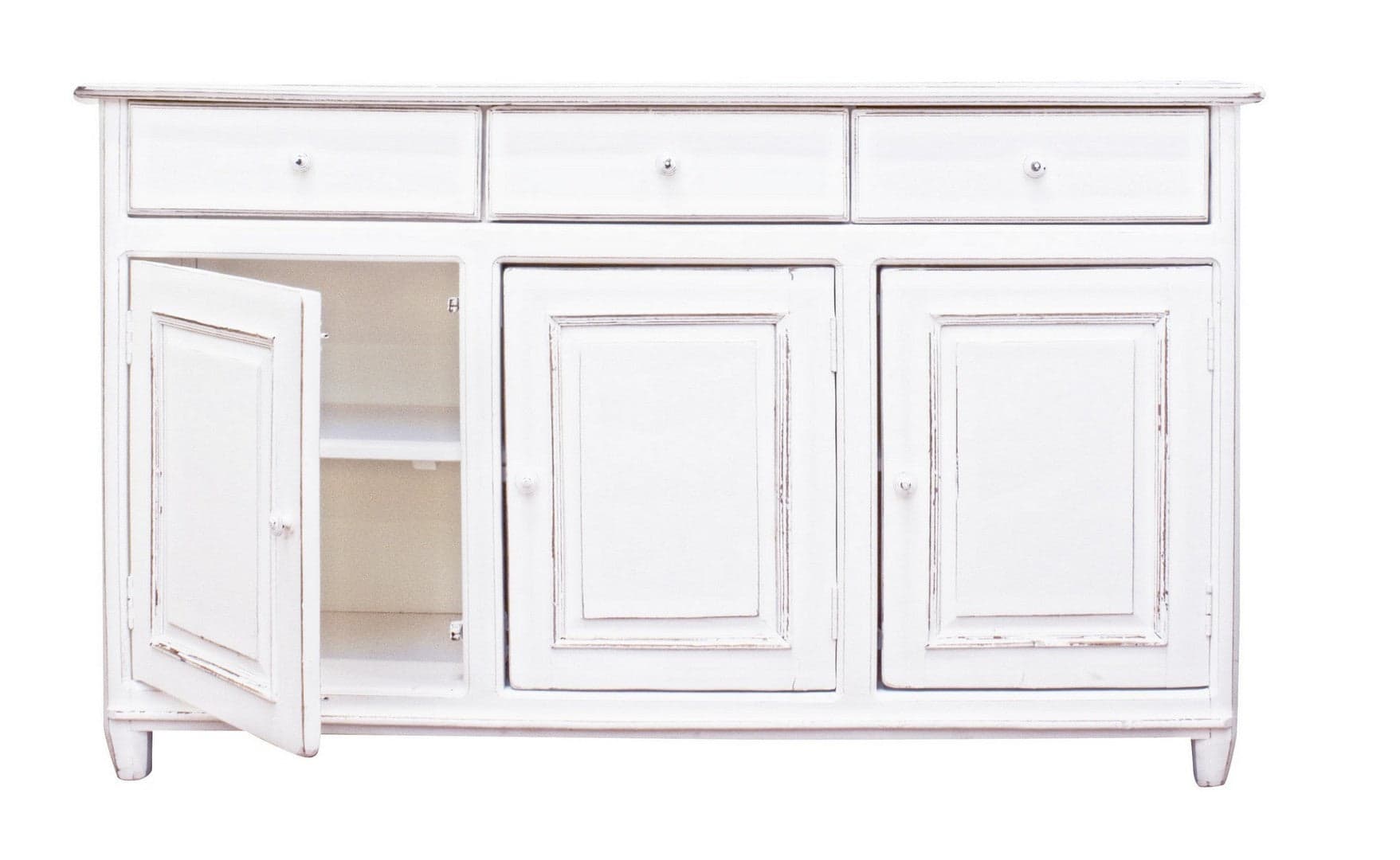 Credenza "Colette" in legno di mango massiccio, con schienali e laterali in mdf, stile rustico in Credenze Decor Space - Altamura, commercioVirtuoso.it