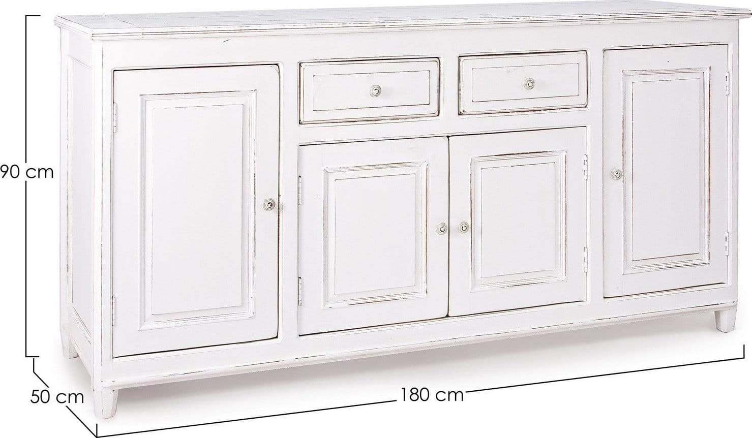 Credenza "Colette" in legno di mango massiccio, con schienali e laterali in mdf, stile rustico in Credenze Decor Space - Altamura, commercioVirtuoso.it