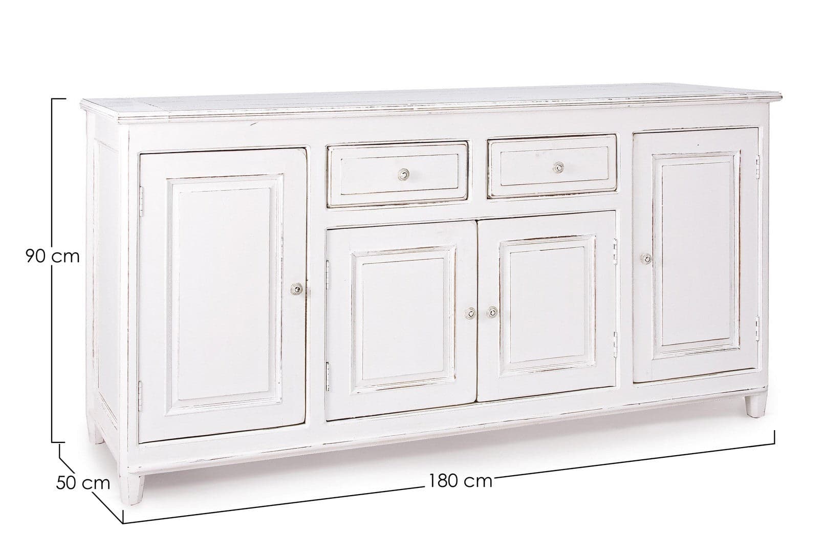 Credenza "Colette" in legno di mango massiccio, con schienali e laterali in mdf, stile rustico in Credenze Decor Space - Altamura, commercioVirtuoso.it