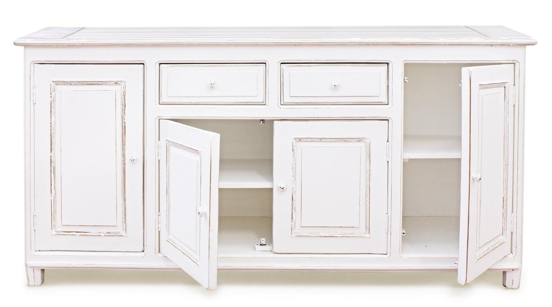 Credenza "Colette" in legno di mango massiccio, con schienali e laterali in mdf, stile rustico in Credenze Decor Space - Altamura, commercioVirtuoso.it
