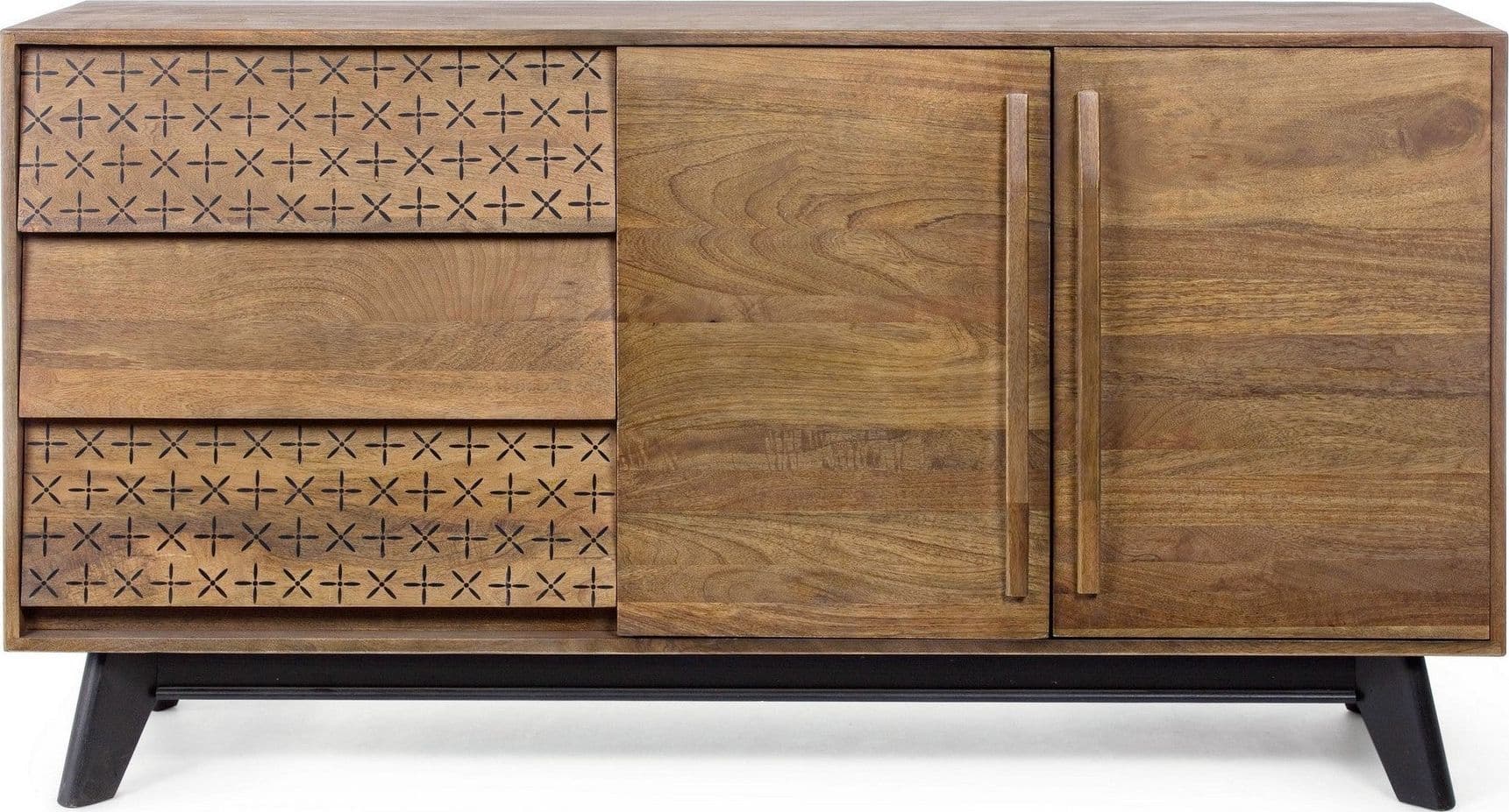 Credenza "Emira" con struttura e piedini in legno di mango, stile vintage in Credenze Decor Space - Altamura, commercioVirtuoso.it