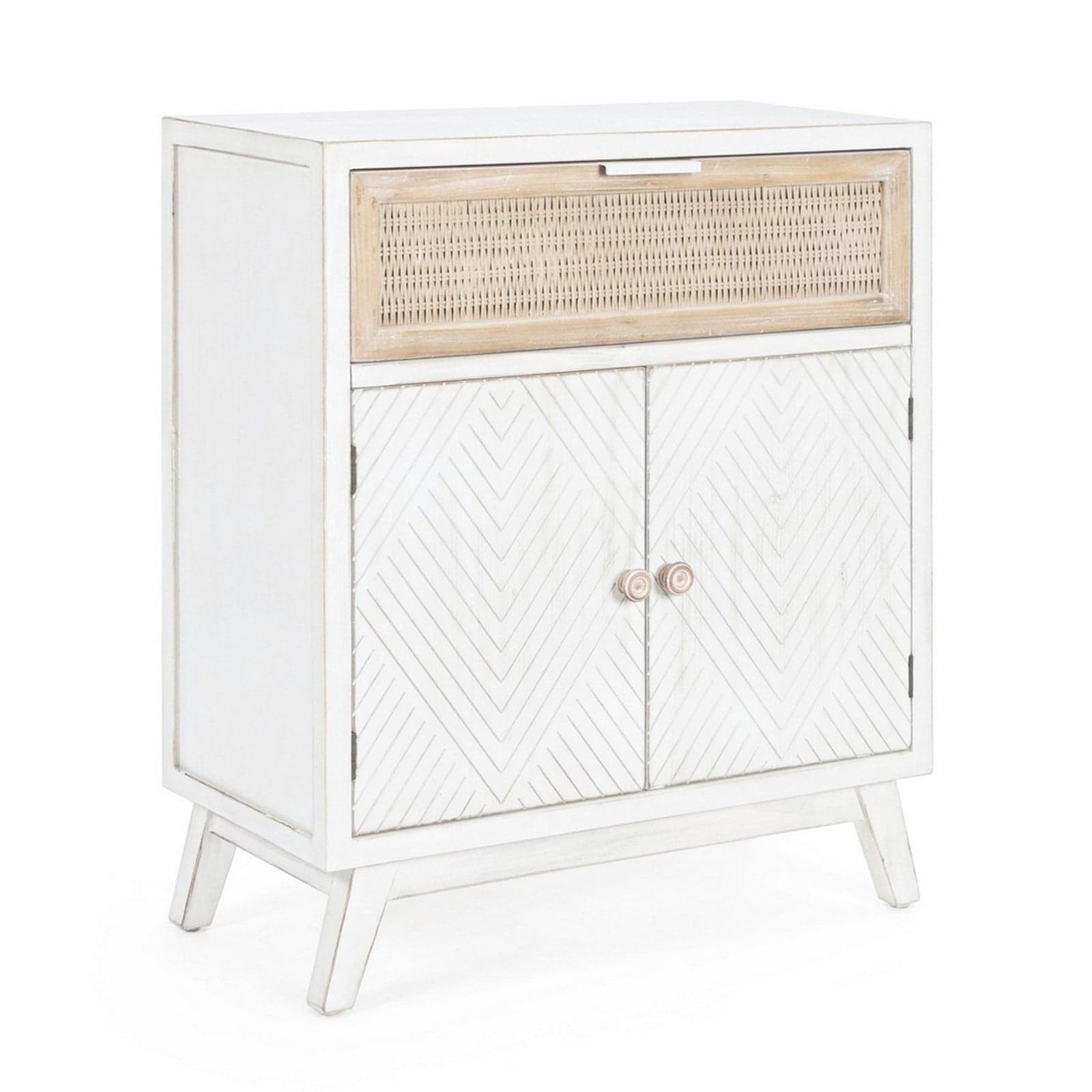 Credenza "Clotilde" con struttura in legno di abete, schienale in mdf, stile rustico - 6