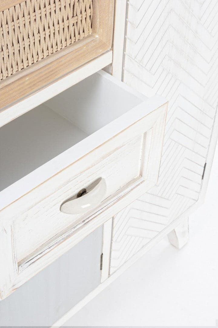Credenza "Clotilde" con struttura in legno di abete, schienale in mdf, stile rustico - 12