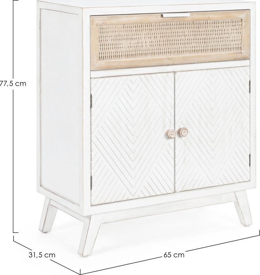 Credenza "Clotilde" con struttura in legno di abete, schienale in mdf, stile rustico in Credenze Decor Space - Altamura, commercioVirtuoso.it