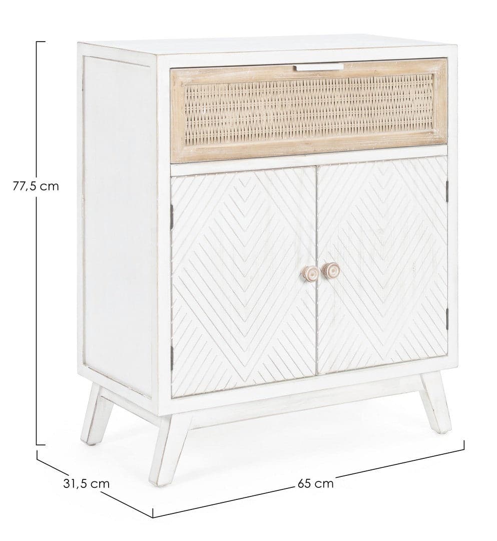 Credenza "Clotilde" con struttura in legno di abete, schienale in mdf, stile rustico in Credenze Decor Space - Altamura, commercioVirtuoso.it