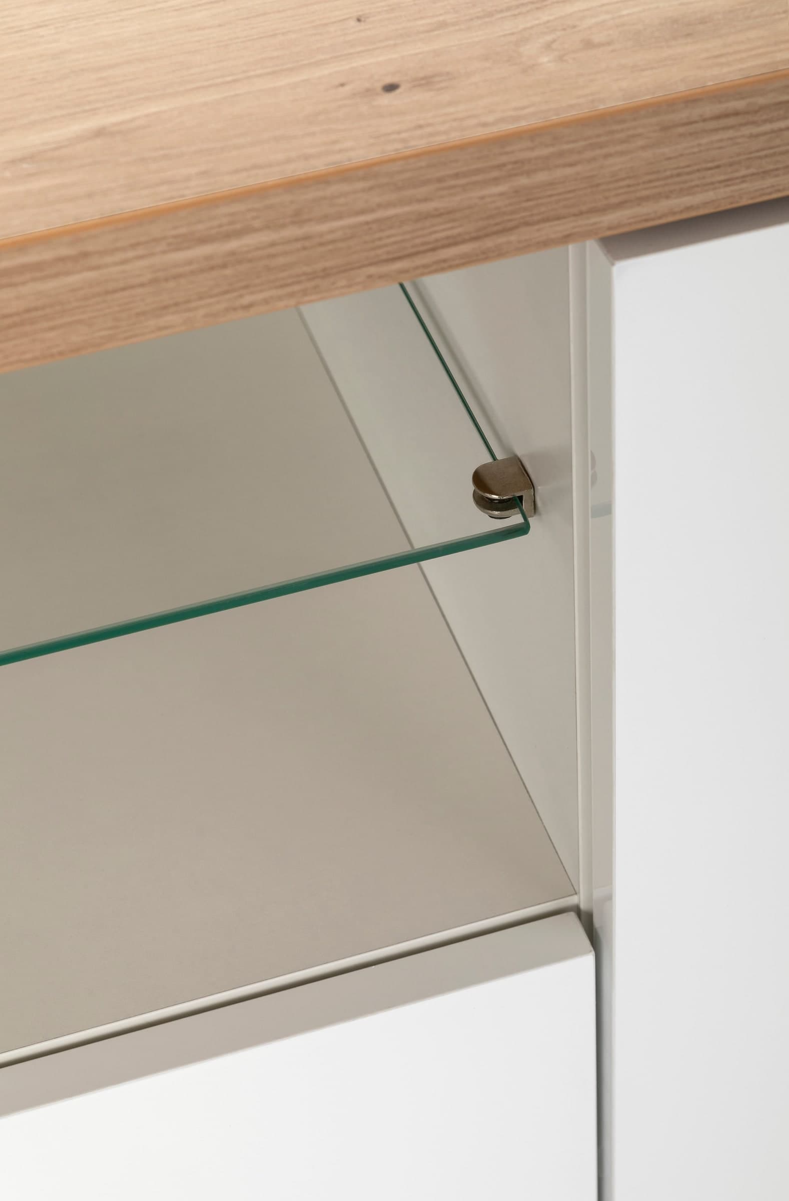 Cassettiera multiuso "Mundi" con 3 cassetti e 2 ante rovere e Bianco h 96 cm - 6