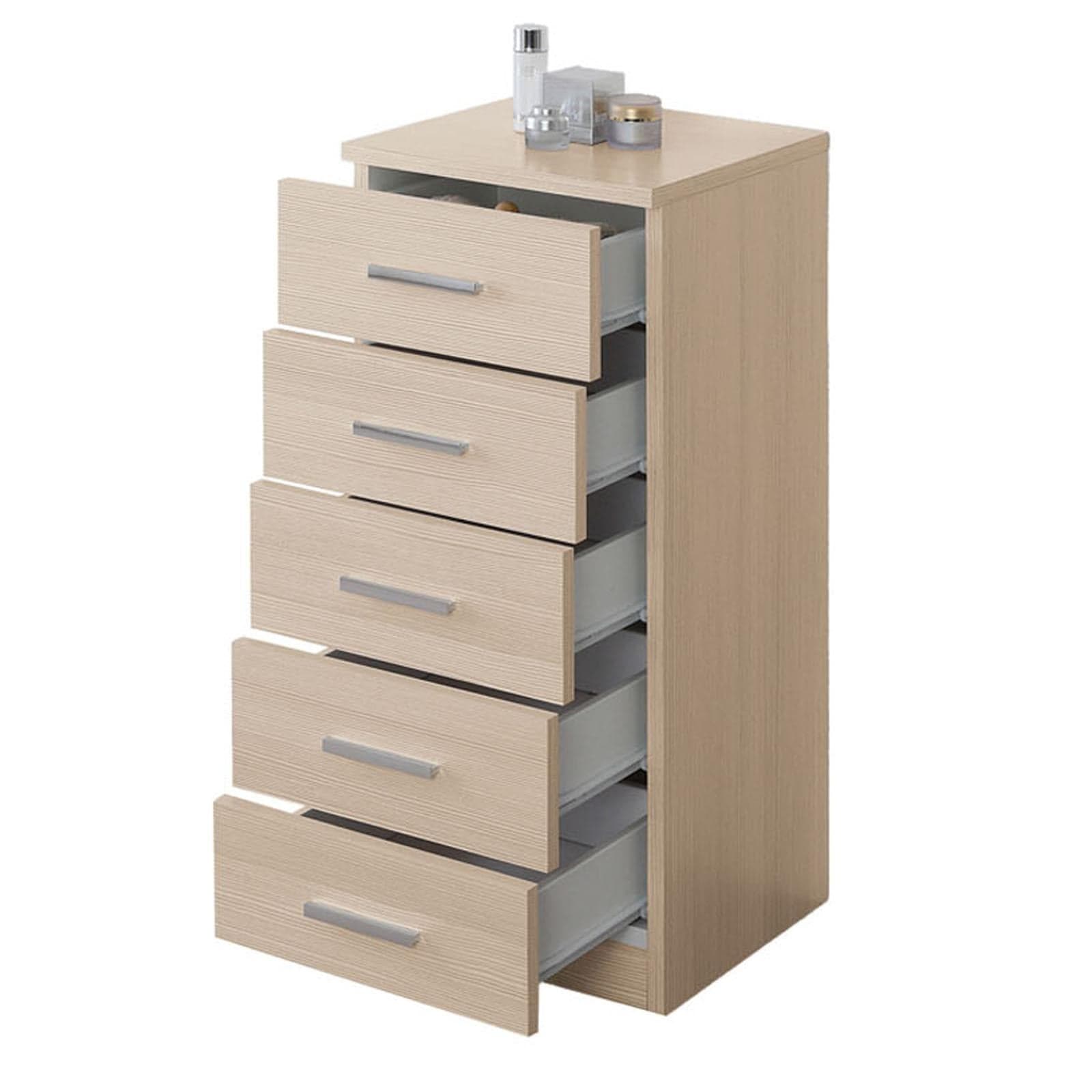 Cassettiera con 5 cassetti h 78 cm, svuota tasche a colonna guide in metallo in Cassettiere Decor Space - Altamura, commercioVirtuoso.it