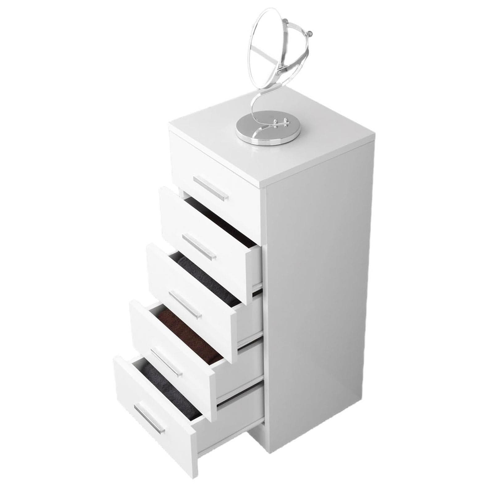 Cassettiera con 5 cassetti h 78 cm, svuota tasche a colonna guide in metallo in Cassettiere Decor Space - Altamura, commercioVirtuoso.it