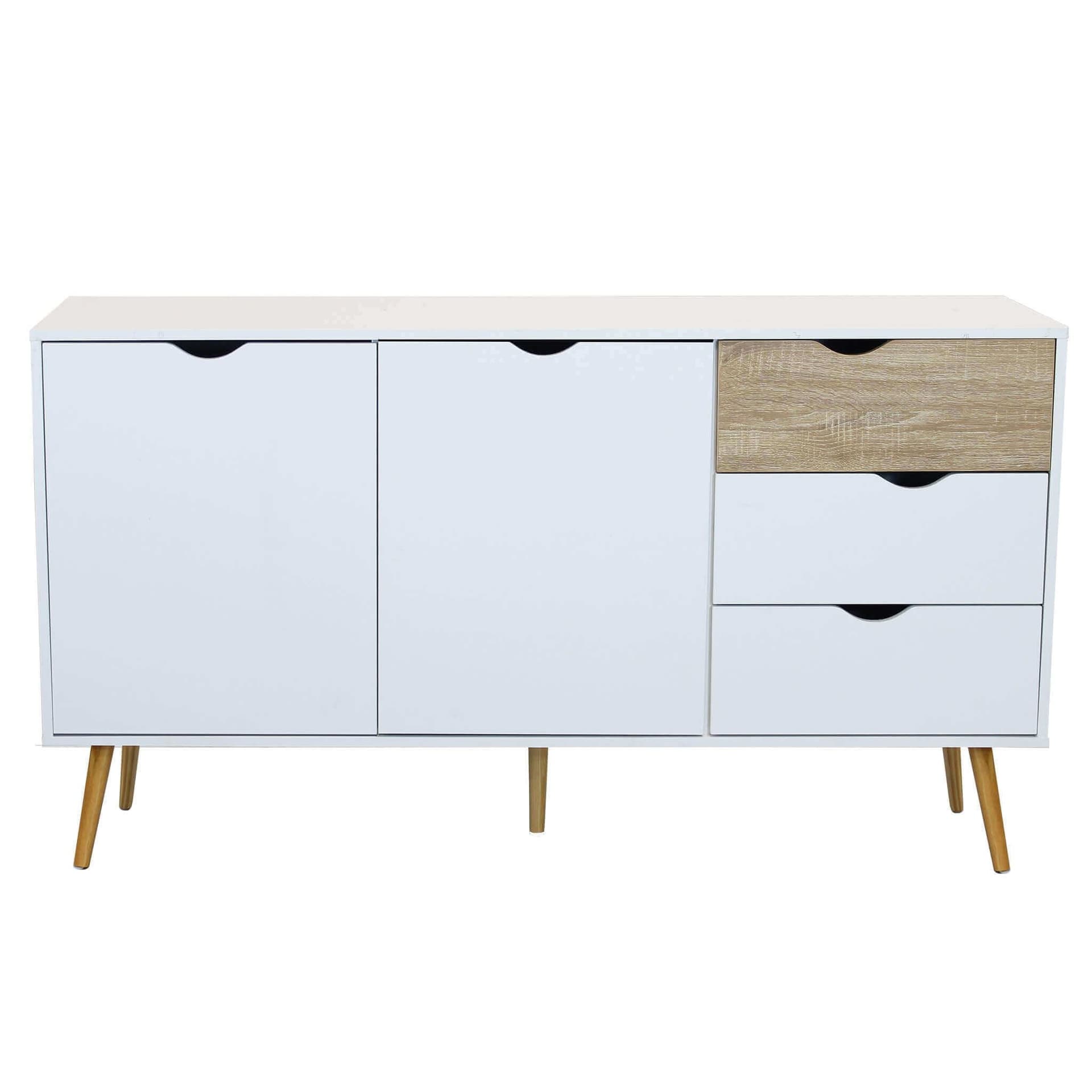 Cassettiera con 5 cassetti, mobile basso Bradley guide in metallo h 82 cm in Cassettiere Decor Space - Altamura, commercioVirtuoso.it