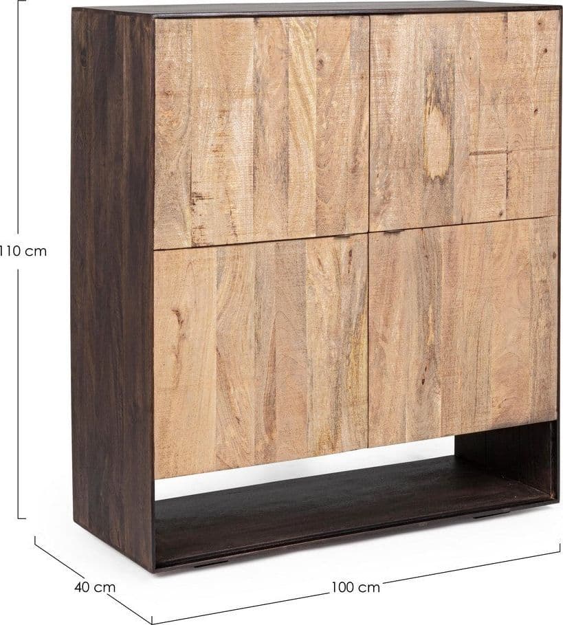 Credenza "Gunter" con struttura in legno di mango, finitura con vernice, stile moderno - 26