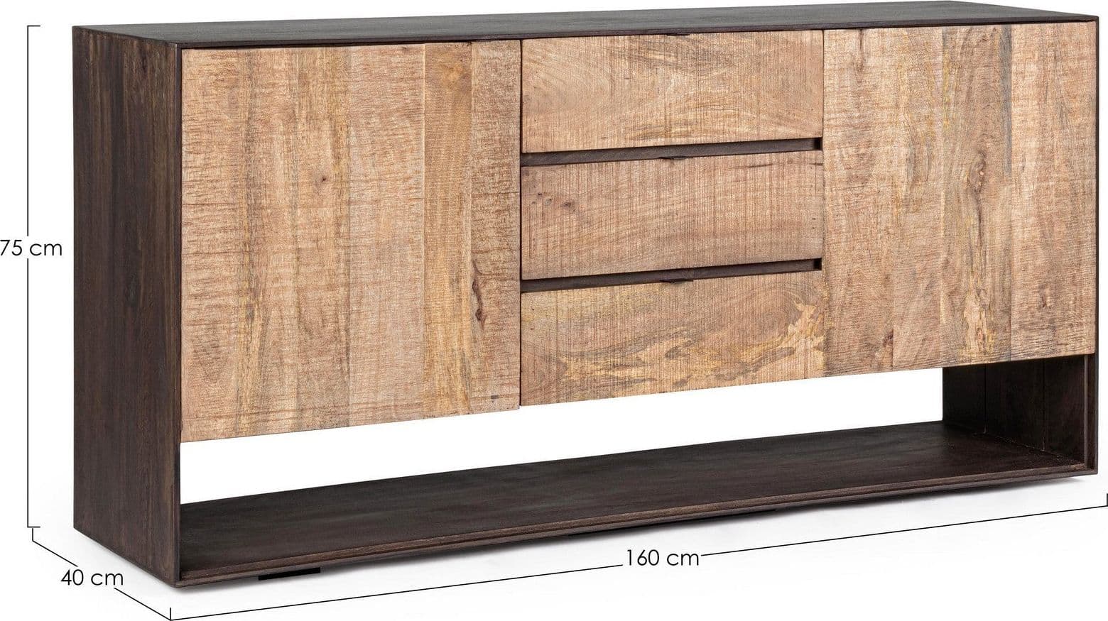 Credenza "Gunter" con struttura in legno di mango, finitura con vernice, stile moderno - 10