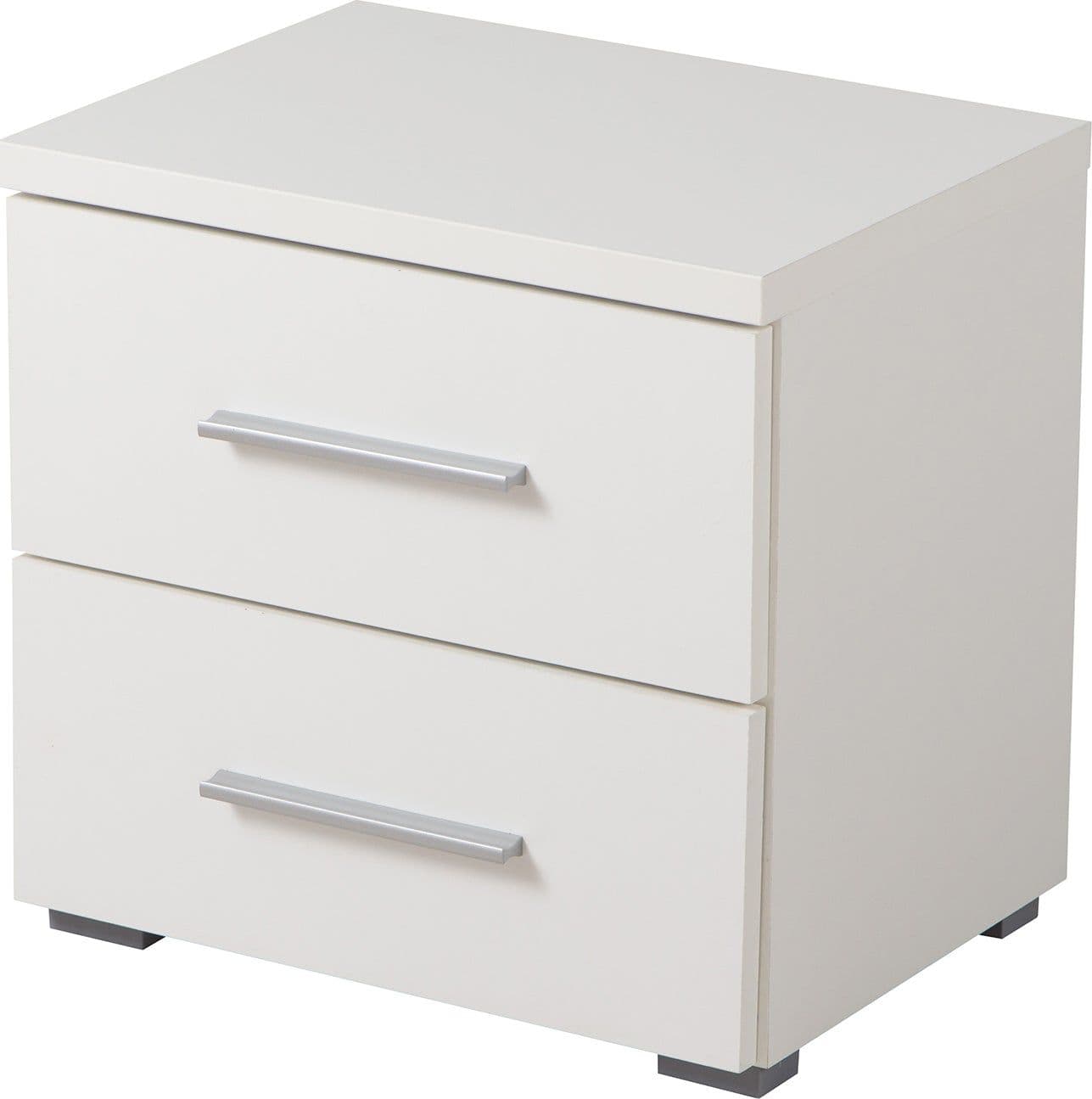 Comodino con 2 cassetti "Europe" con guide in metallo h 43 cm – Bianco – Andrea Bizzotto Spa – moderno