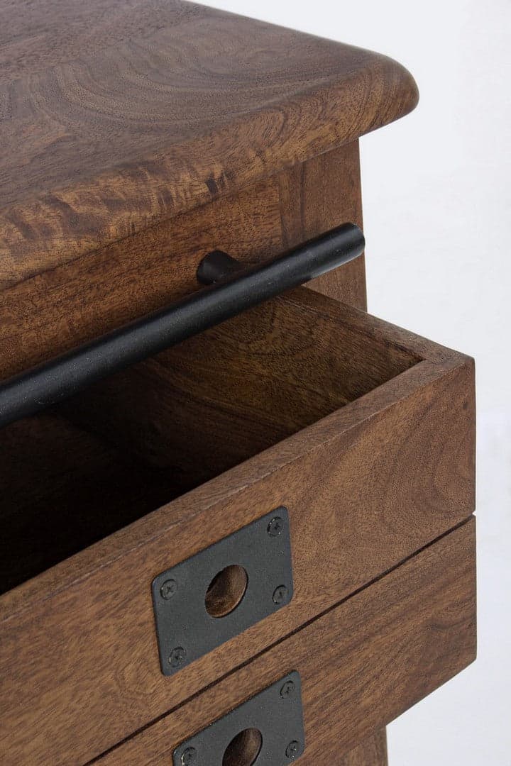 Credenza "Jupiter" con struttura in legno di mango, maniglie in acciaio, stile vintage - 31