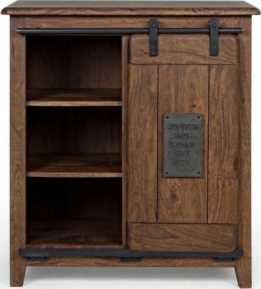 Credenza "Jupiter" con struttura in legno di mango, maniglie in acciaio, stile vintage - 33