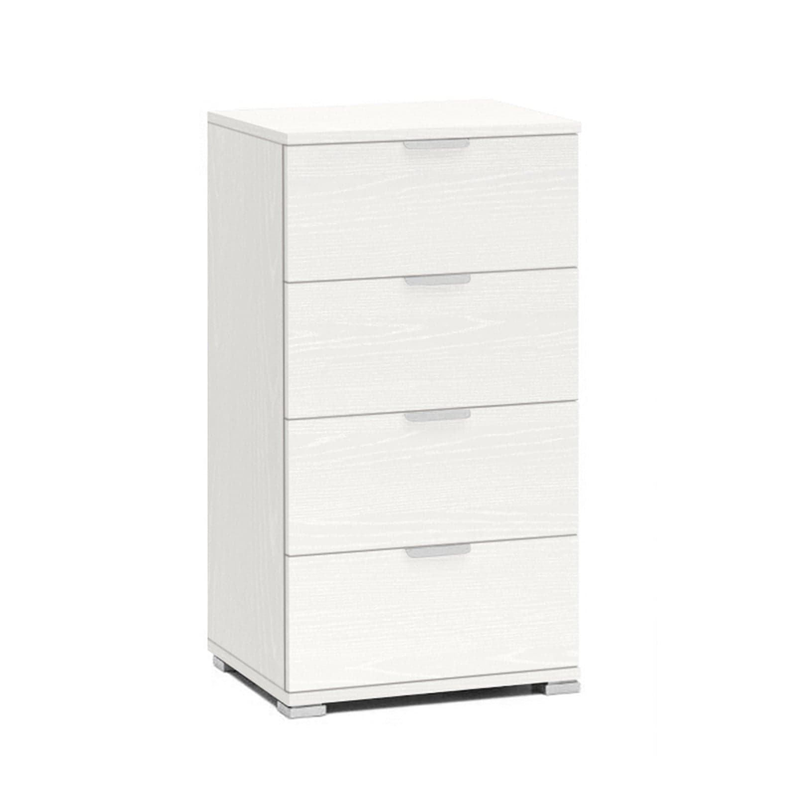 Cassettiera con 4 cassetti, mobile basso "Level" guide in ABS h 82 cm - 3