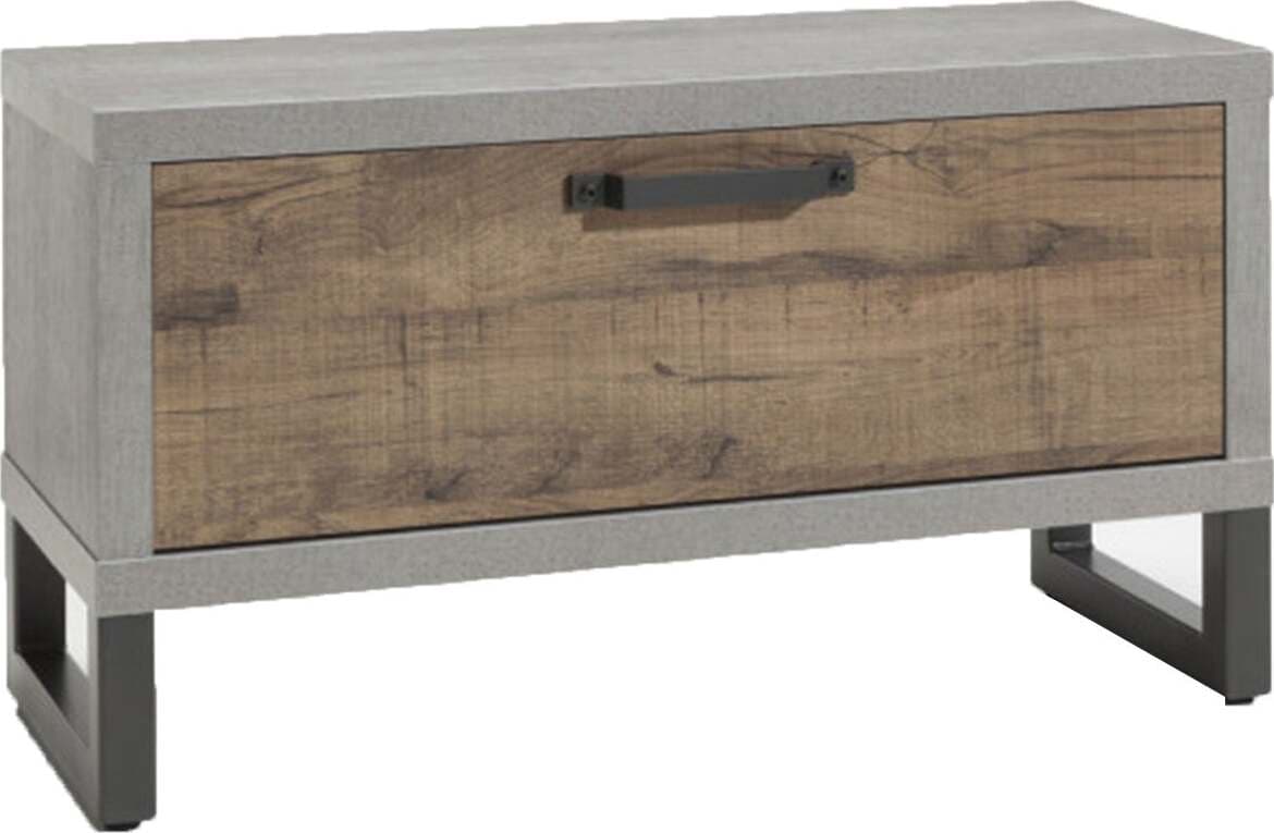 Panca da ingresso stile Industrial grigio e rovere mobile da interno h 50 cm Casa e cucina/Organizzazione interni/Contenitori ceste e cestini/Scatole e bauli/Bauli Decor Space - Altamura, Commerciovirtuoso.it