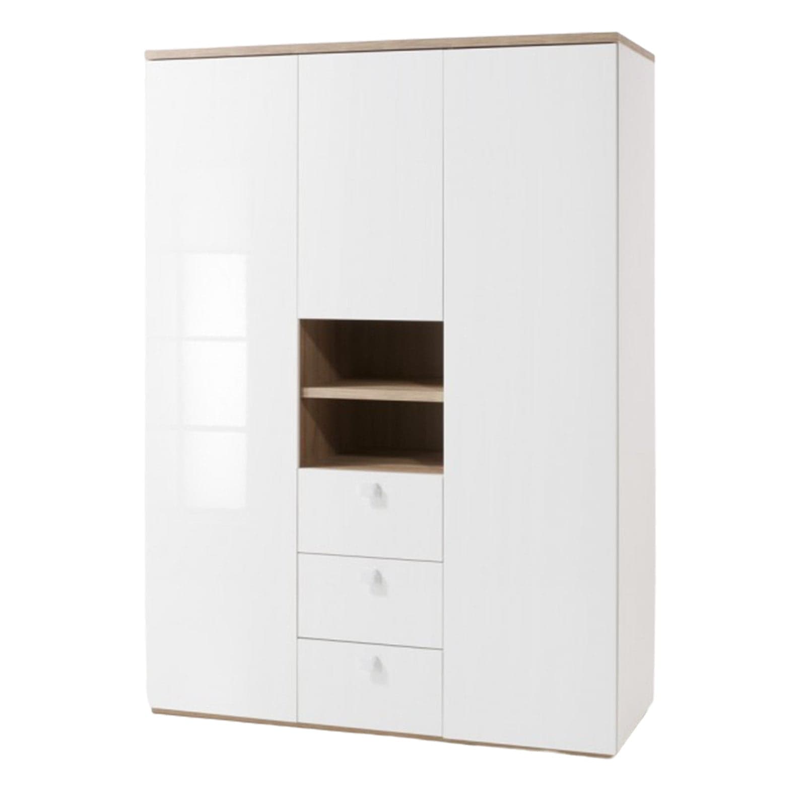 Armadio 3 ante e 3 cassetti Rovere e Bianco Laccato per cameretta moderna in Armadi Decor Space - Altamura, commercioVirtuoso.it
