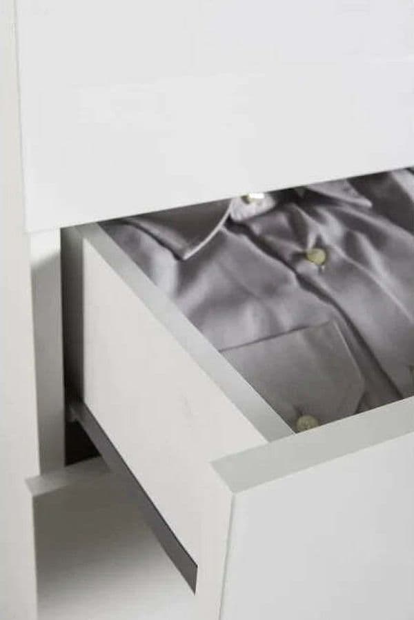 Cassettiera bianco lucido per stanza da letto e cameretta, Madia con guide in metallo Casa e cucina/Organizzazione interni/Porta oggetti cassetti e scaffali/Cassettiere Decor Space - Altamura, Commerciovirtuoso.it
