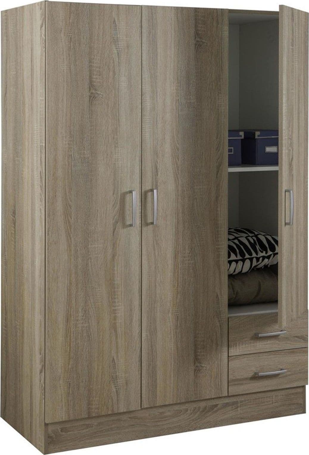 Armadio in legno 3 ante con cassettiera, armadietto portabiti e scarpiera "Made in Italy" Casa e cucina/Arredamento/Camera da letto/Armadi Decor Space - Altamura, Commerciovirtuoso.it