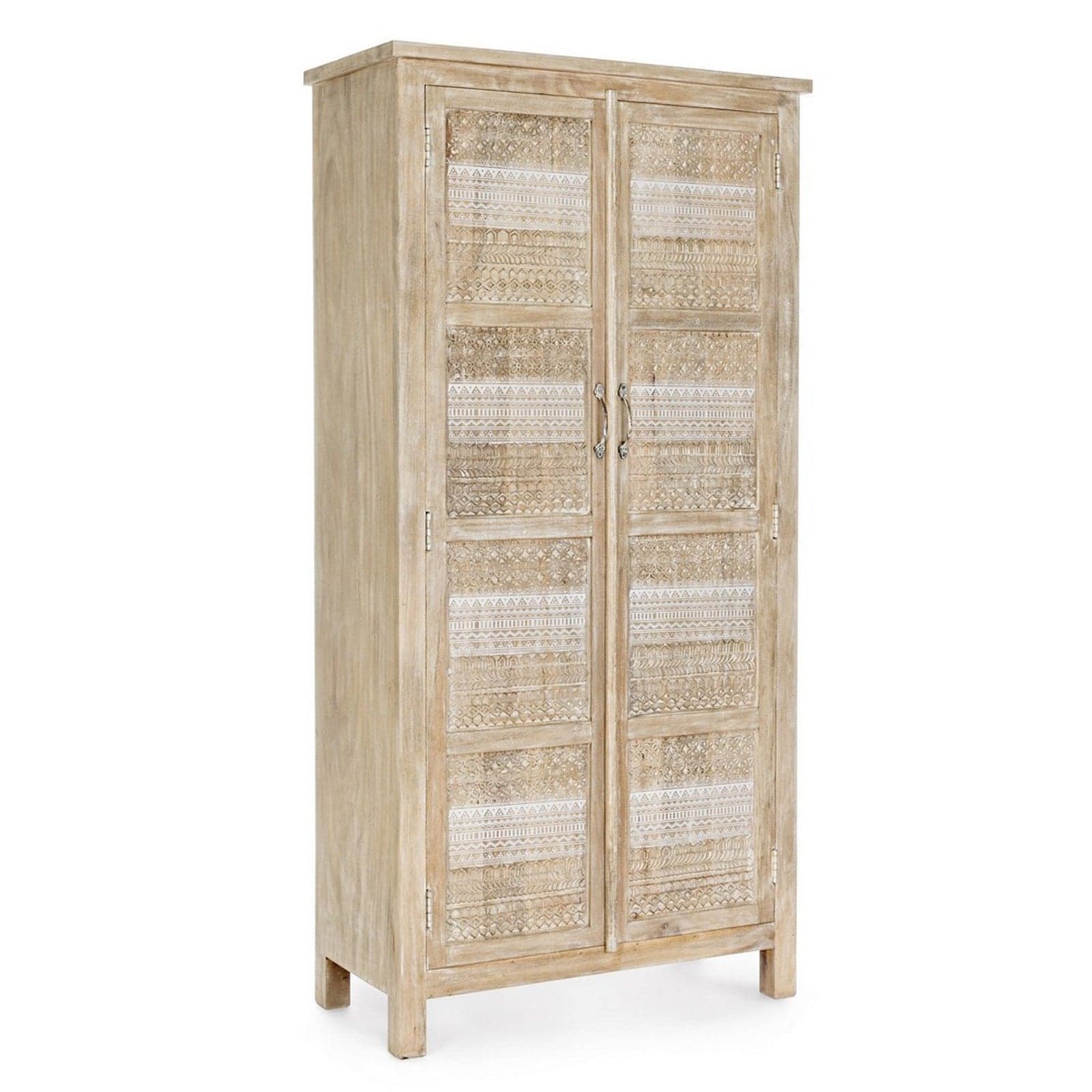 Credenza "Mayra" con struttura in legno di mango, decorazioni a mano, stile naturale - 24
