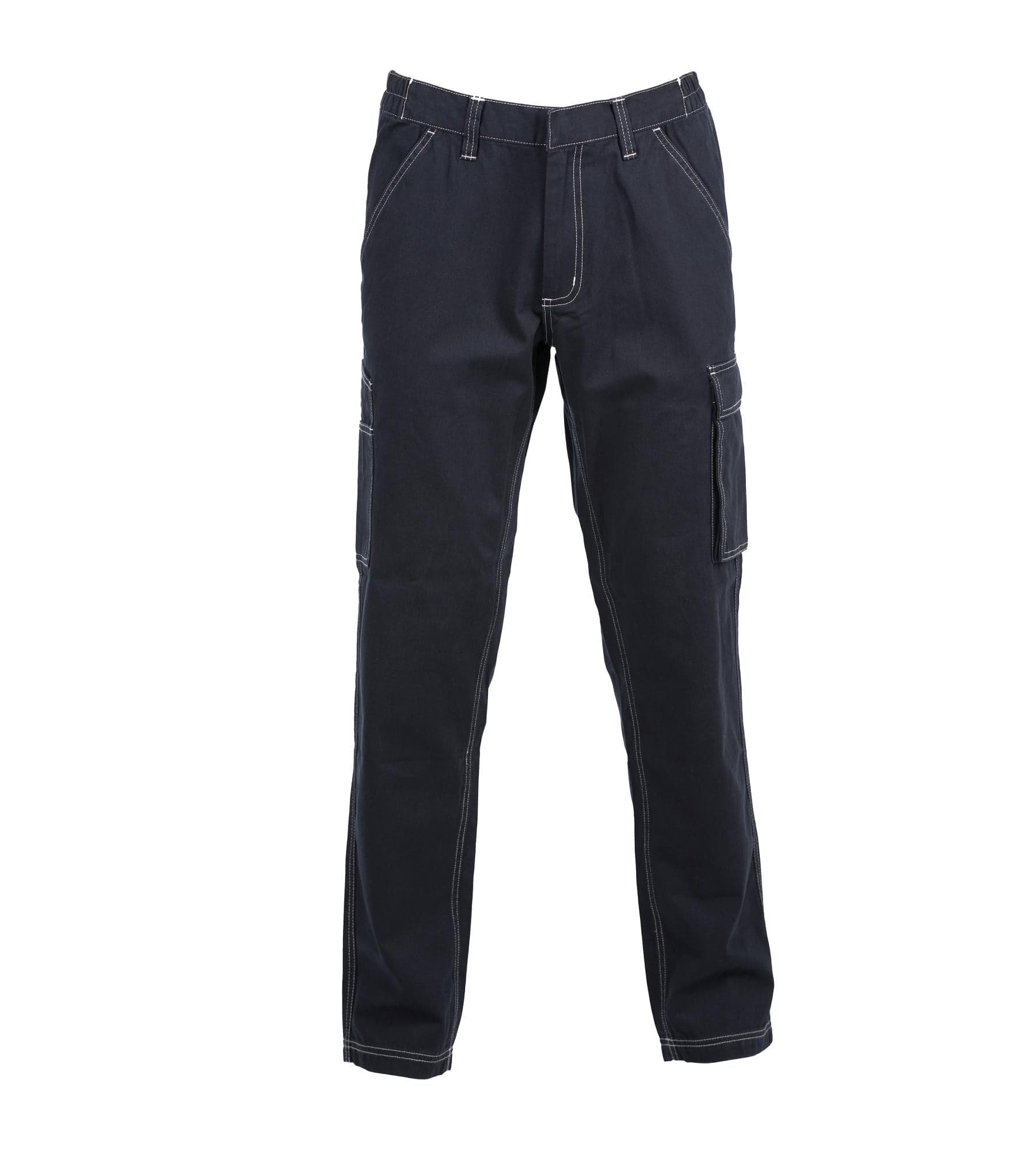 Pantalone Vigo Blu Multitasche Cotone Pantalone Officina Meccanico Gommista - 2