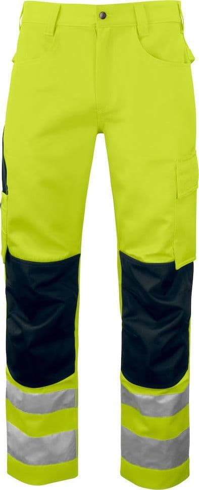 Pantaloni Alta Visibilità Giallo Pantaloni Cantiere Classe 2 con Rinforzi - 2