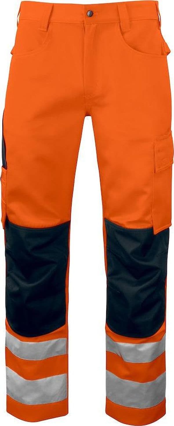 Pantaloni Alta Visibilità Arancio Pantaloni Cantiere Classe 2 con Rinforzi - 2